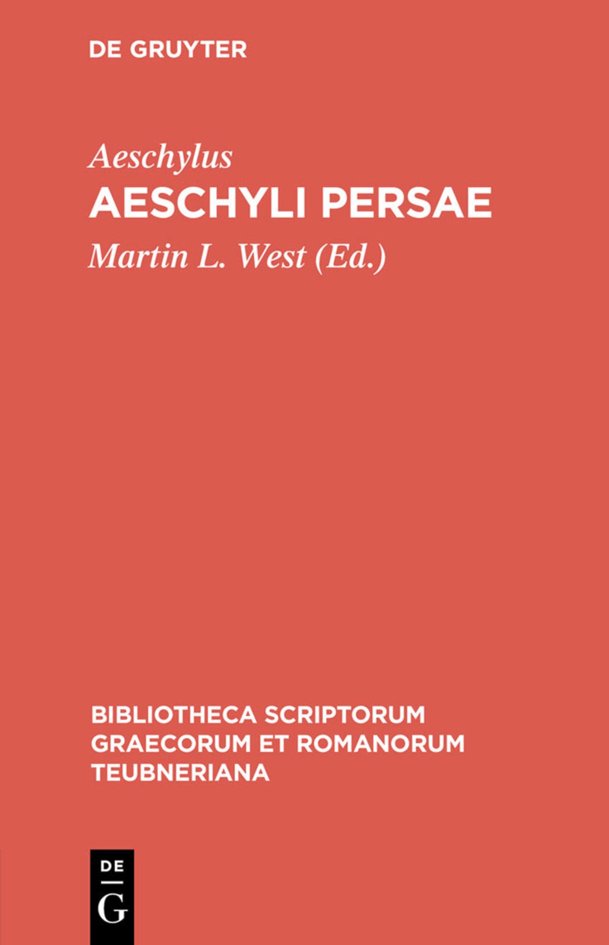 Cover image for Aeschyli Persae ISBN 9783598710148