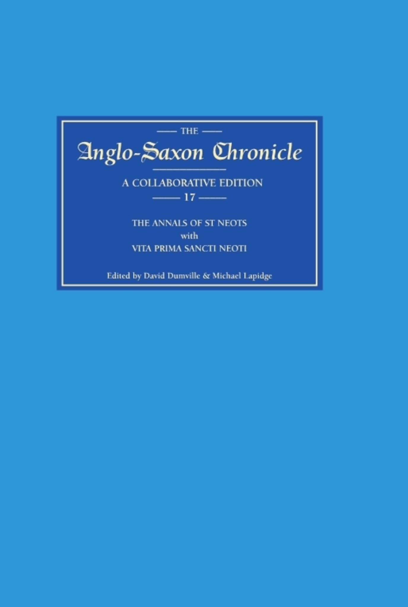 Cover image for Anglo-Saxon Chronicle 17 ISBN 9780859911177