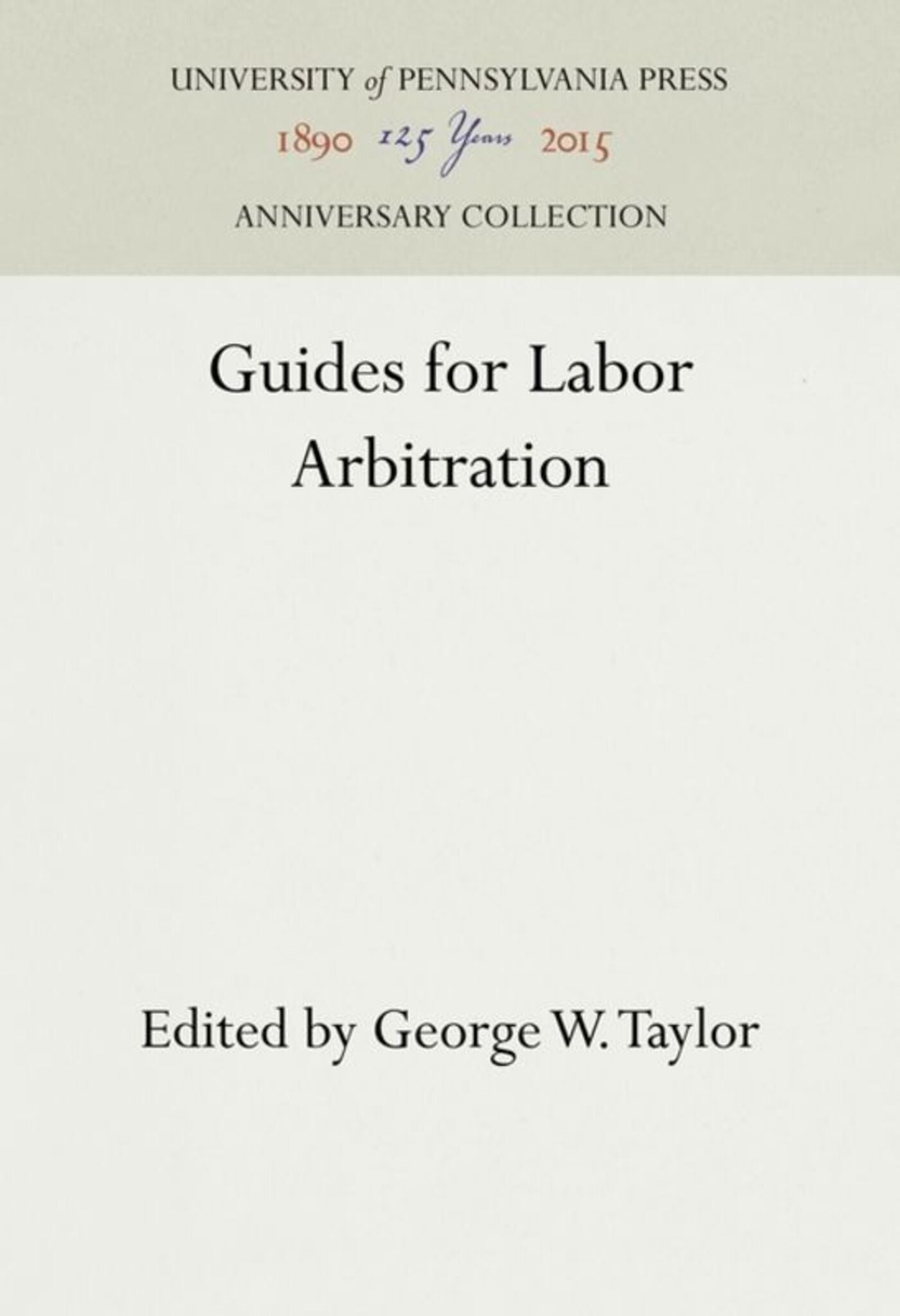 Cover image for Guides for Labor Arbitration ISBN 9781512820461