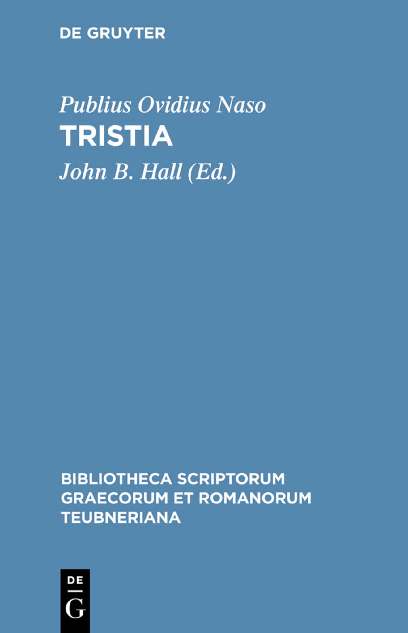 Cover image for Tristia ISBN 9783598715679
