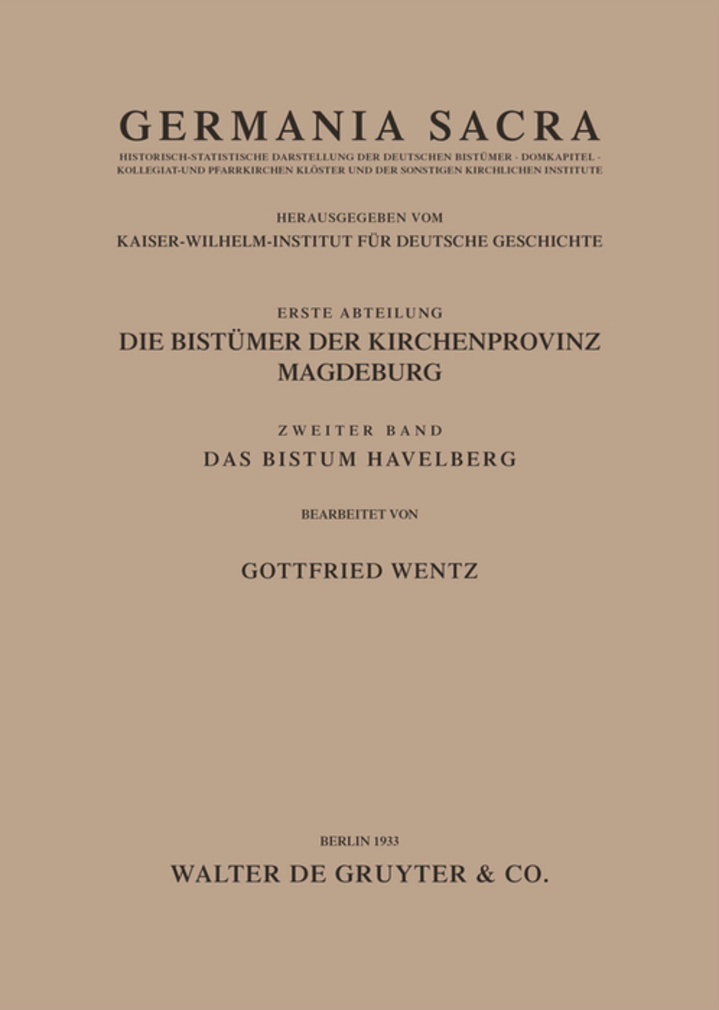 Das Bistum Havelberg