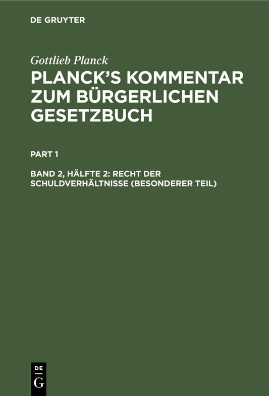 Recht der Schuldverhältnisse (Besonderer Teil)