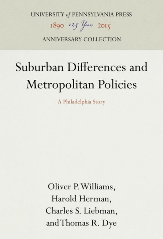 Suburban Differences and Metropolitan Policies