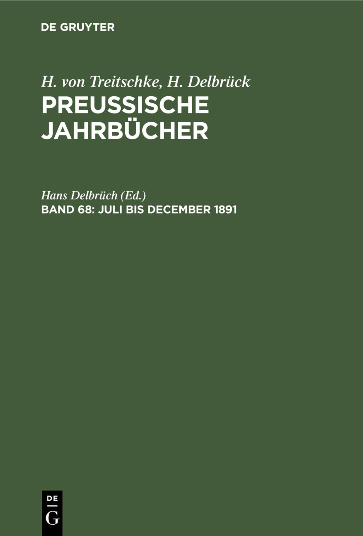 Juli bis December 1891