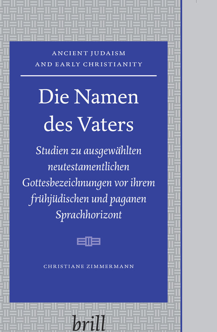 Cover image for Die Namen des Vaters ISBN 9789004158122