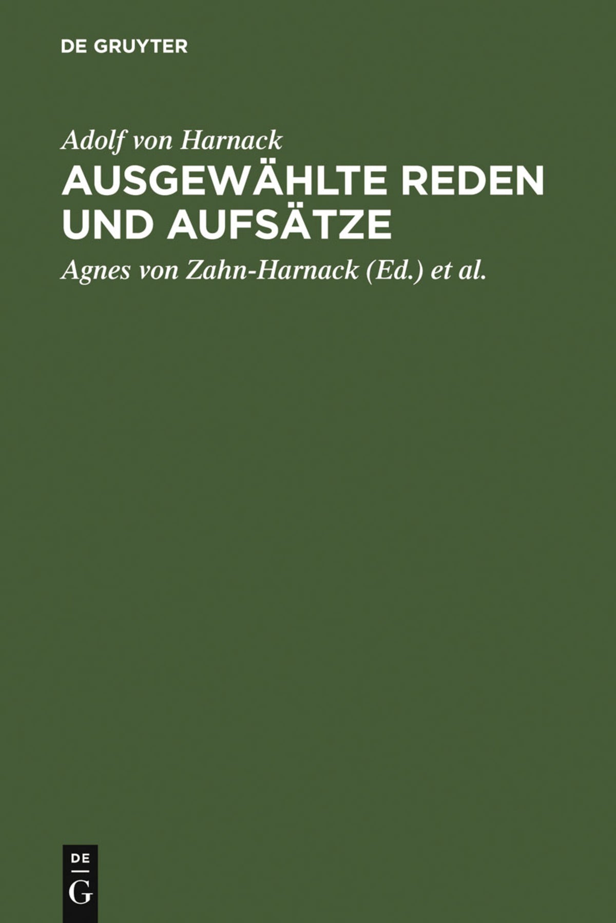 Cover image for Ausgewählte Reden und Aufsätze ISBN 9783110032208