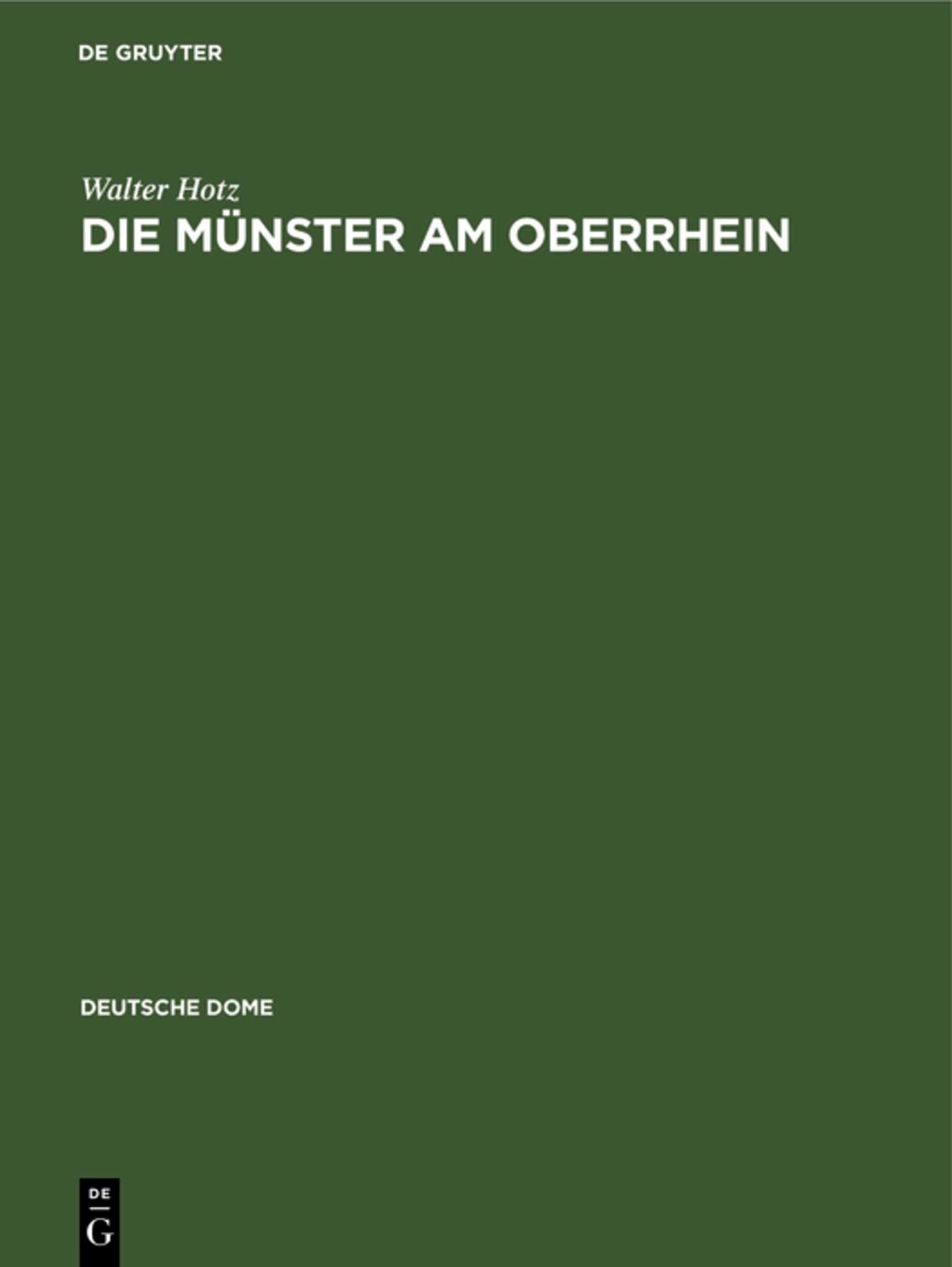 Die Münster am Oberrhein