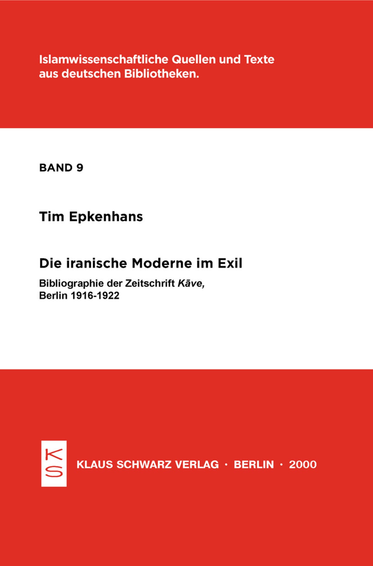 Cover image for Die iranische Moderne im Exil ISBN 9783879971084
