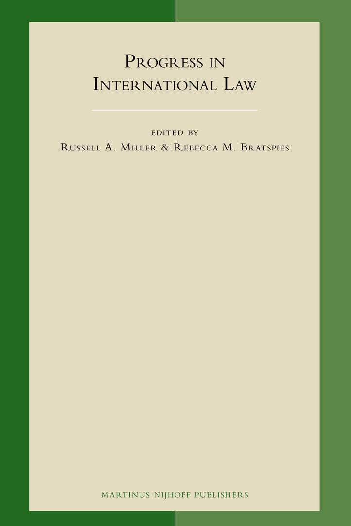 Cover image for Progress in International Law ISBN 9789004165717