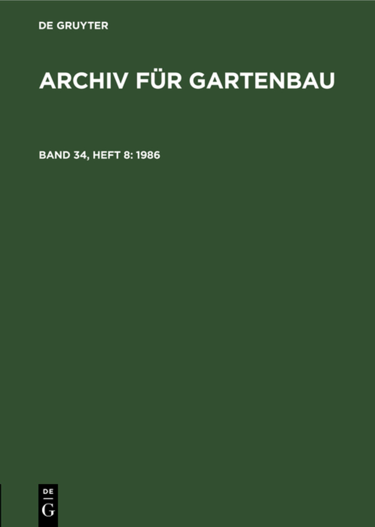 Cover image for 1986 ISBN 9783112476512