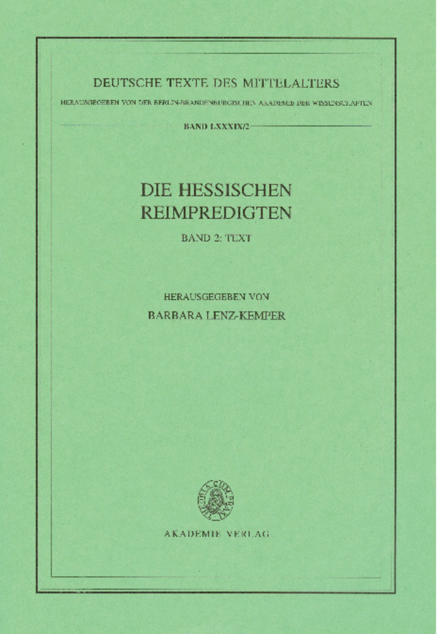 Die Hessischen Reimpredigten