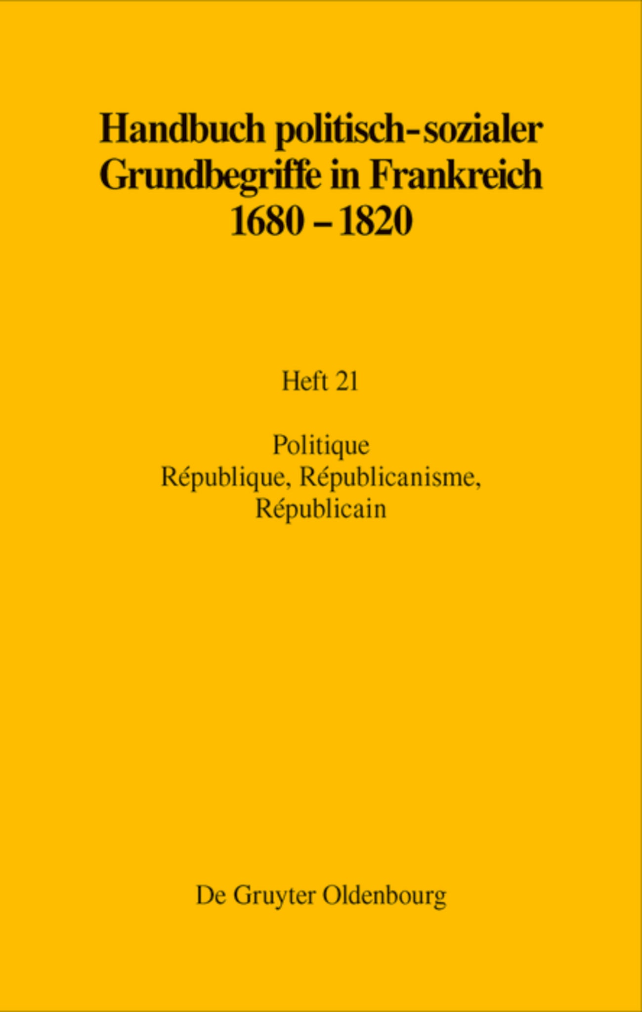 Politique. République, Républicanisme, Républicain