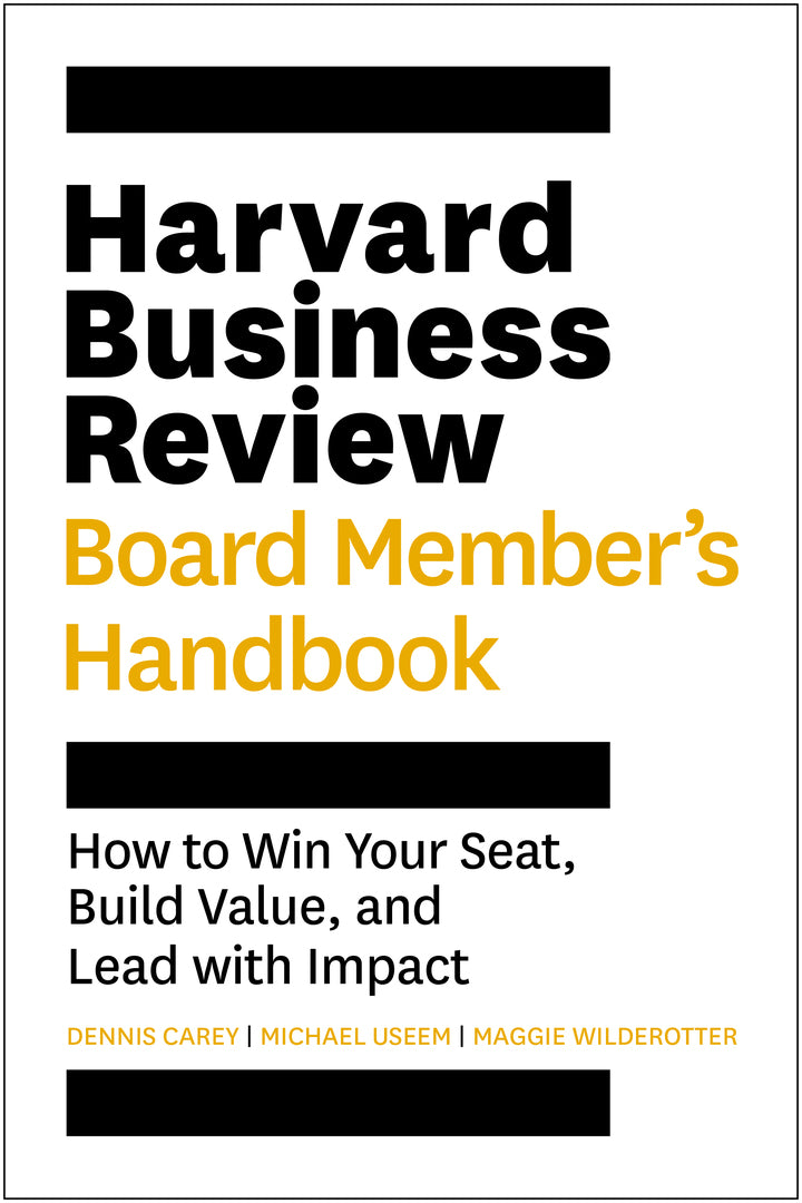 Cover image for Harvard Business Review Board Member's Handbook ISBN 9781647827571