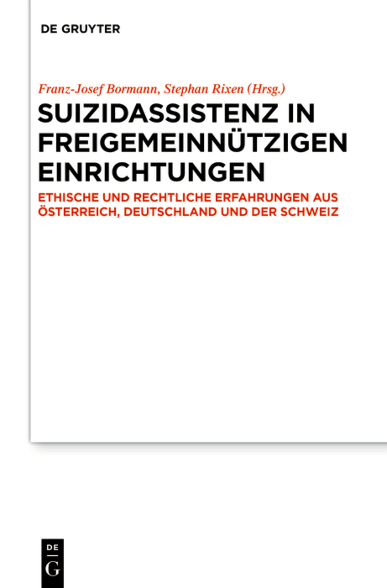 Cover image for Suizidassistenz in freigemeinnützigen Einrichtungen ISBN 