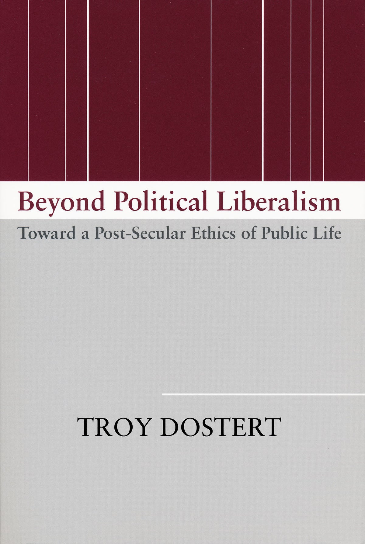 Cover image for Beyond Political Liberalism ISBN 9780268026004