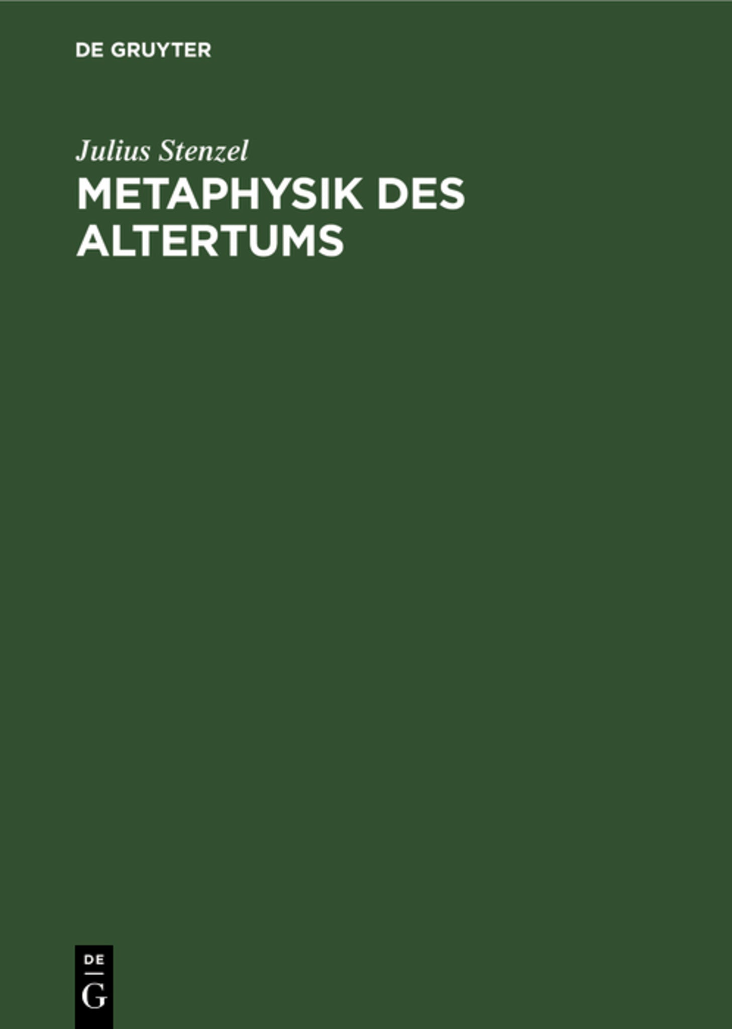 Metaphysik des Altertums