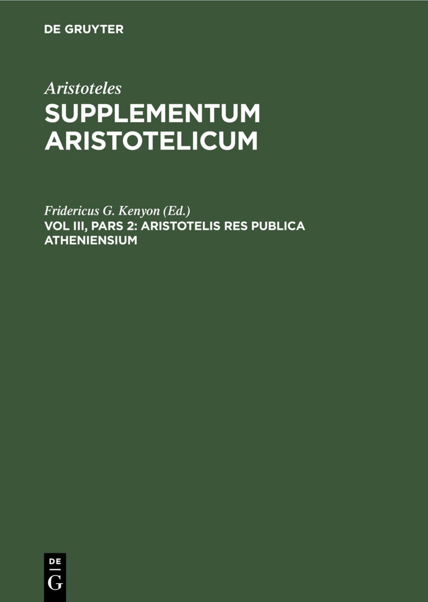 Aristotelis Res publica Atheniensium