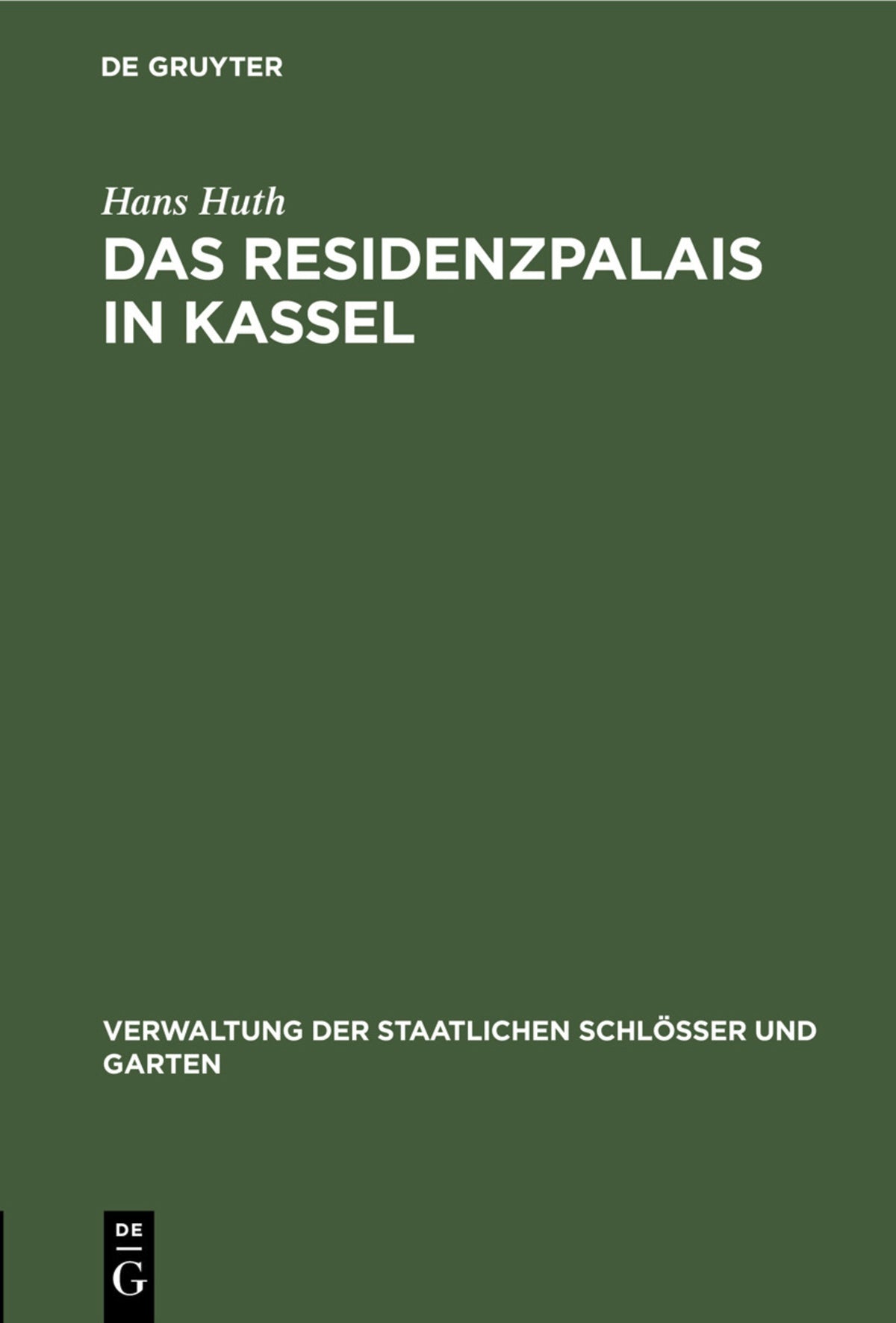 Cover image for Das Residenzpalais in Kassel ISBN 9783112399019