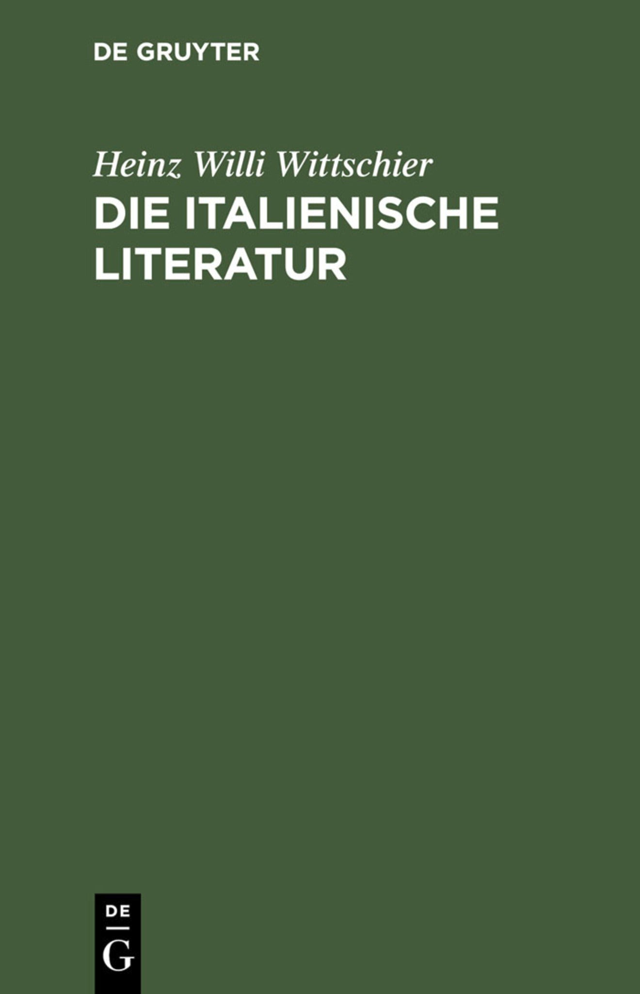 Die italienische Literatur