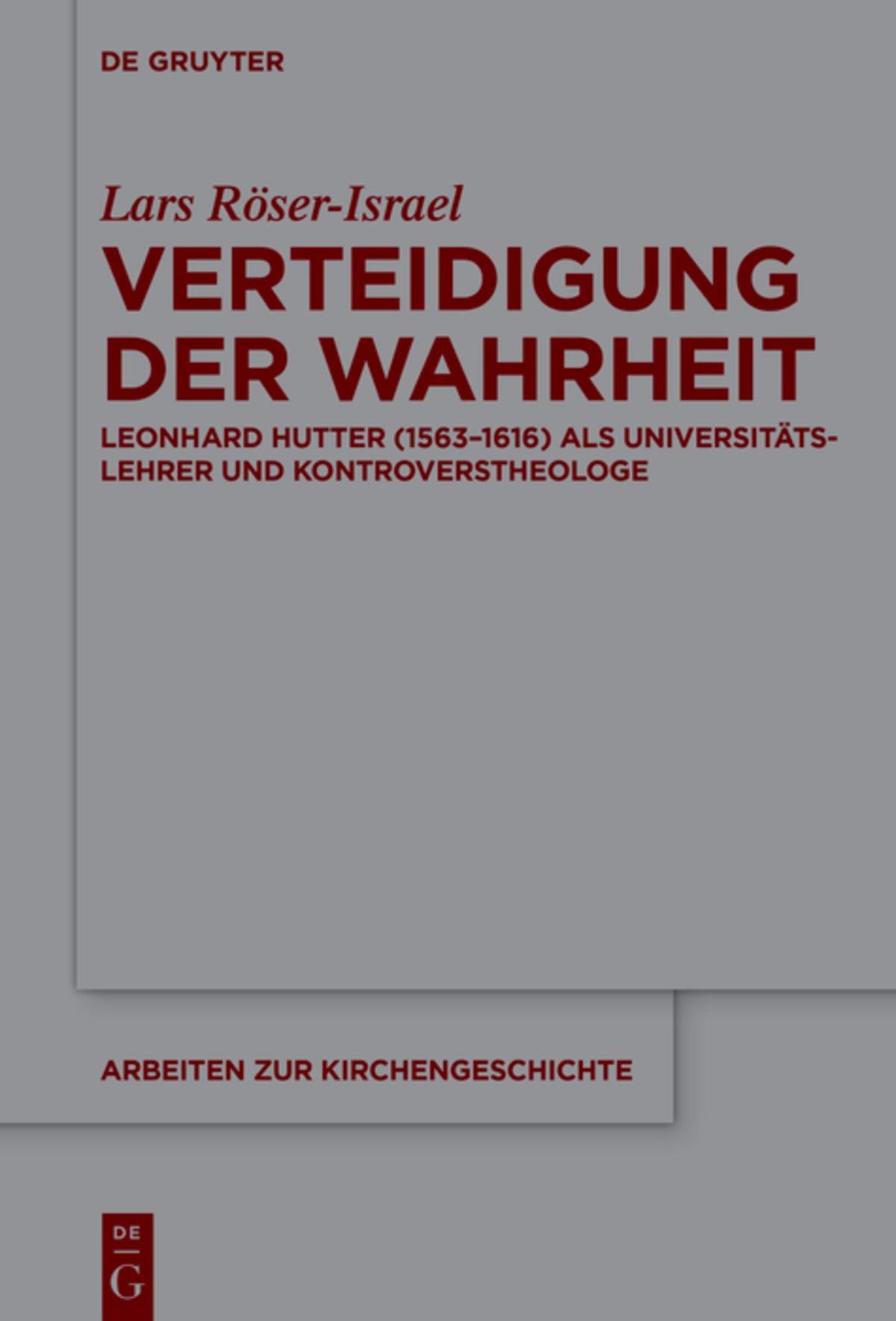 Cover image for Verteidigung der Wahrheit ISBN 9783110754896