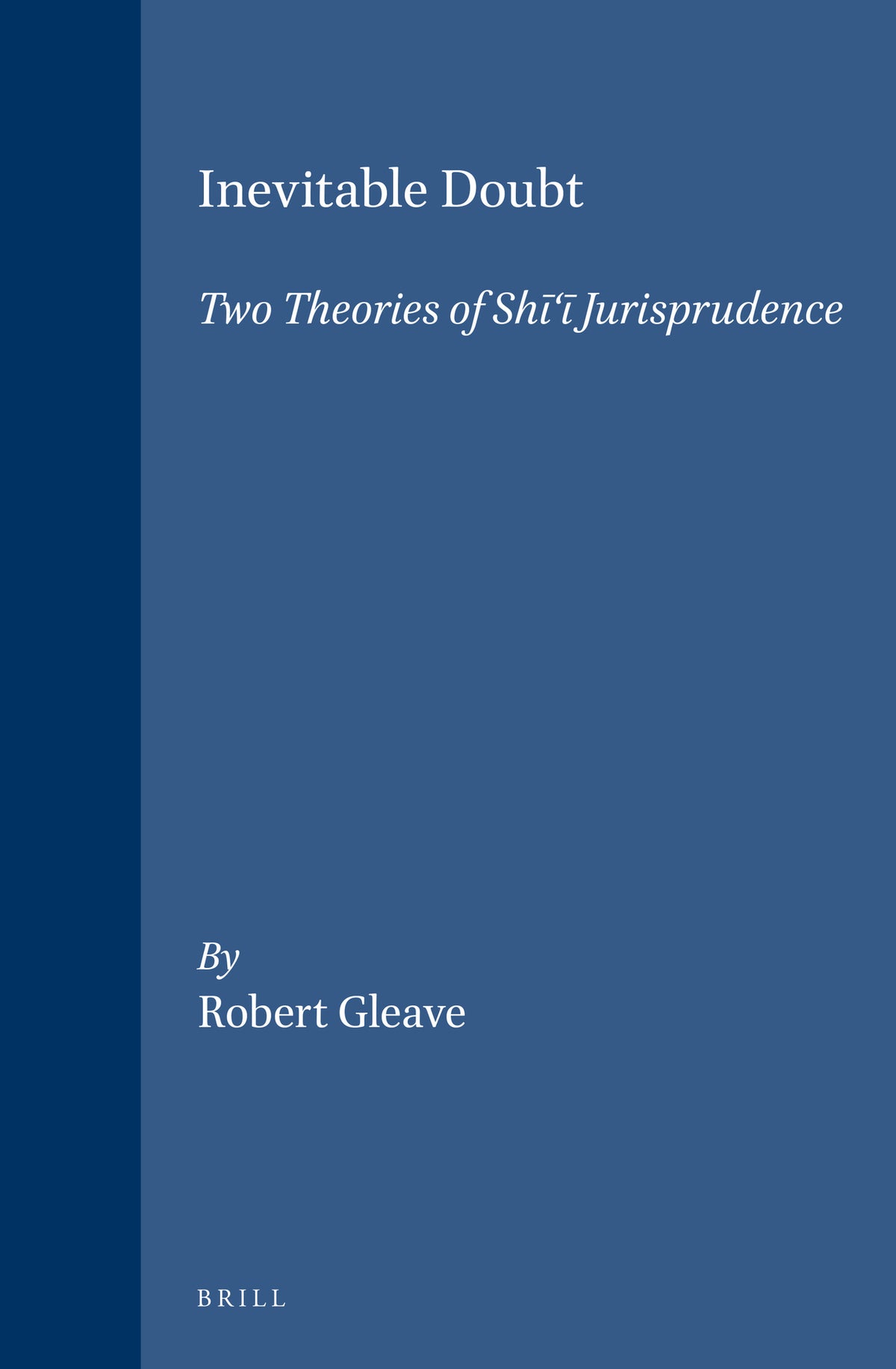 Cover image for Inevitable Doubt ISBN 9789004115958