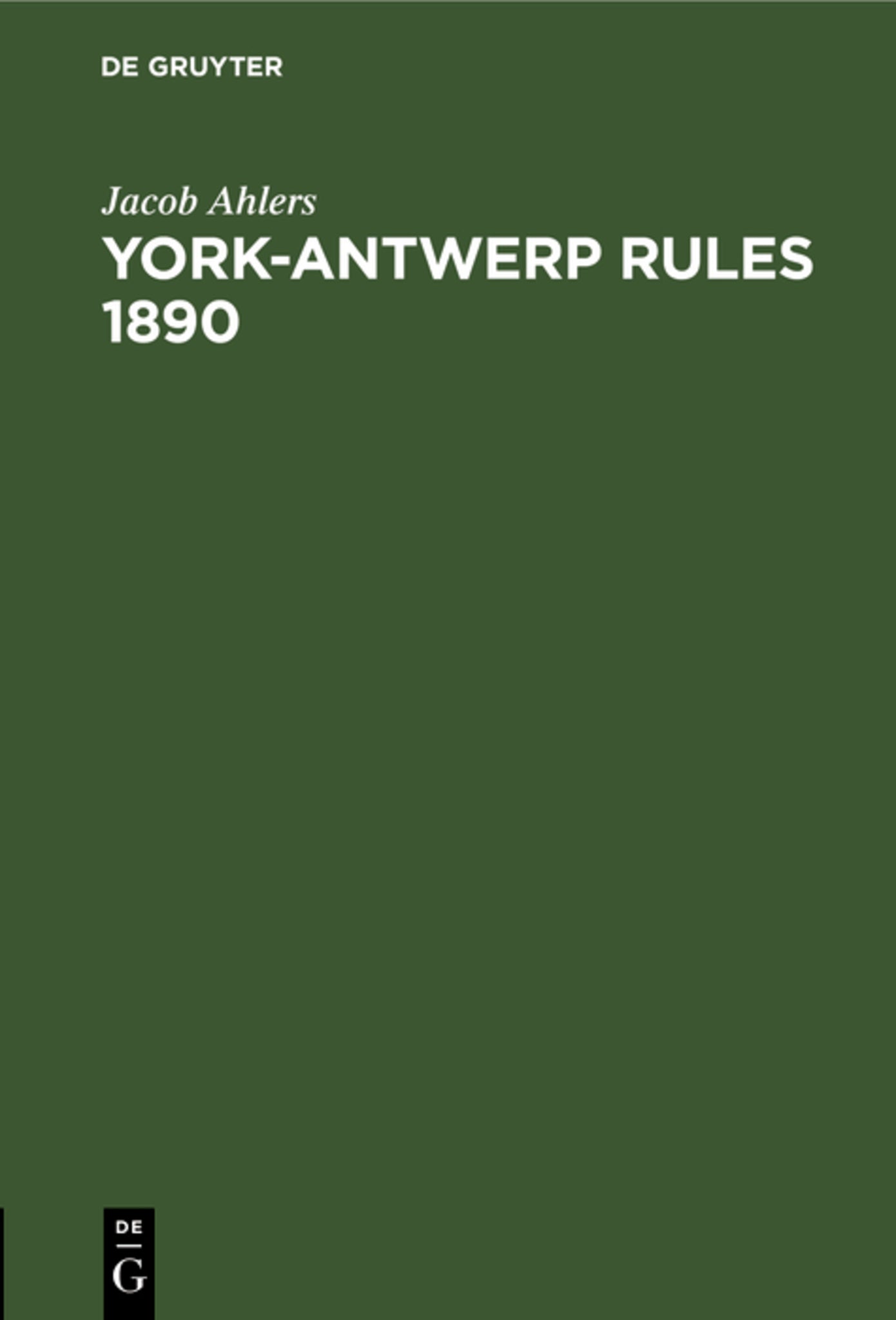 York-Antwerp Rules 1890
