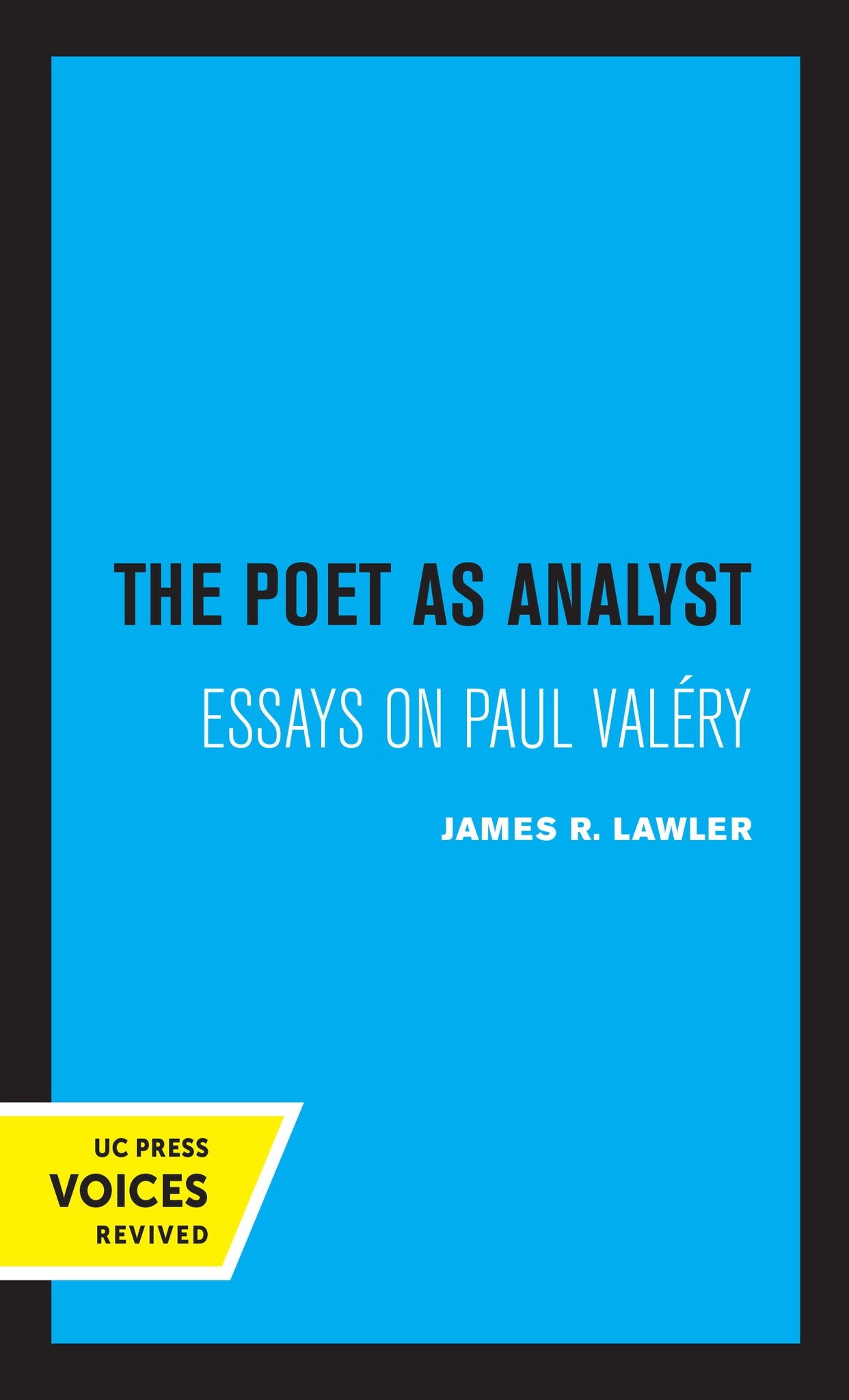 Cover image for The Poet as Analyst ISBN 9780520327832