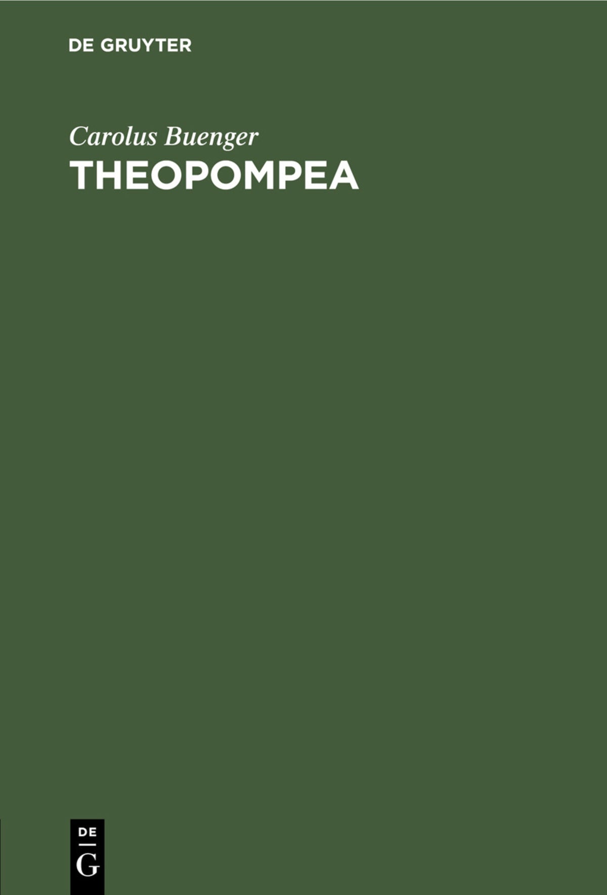 Cover image for Theopompea ISBN 9783112436295