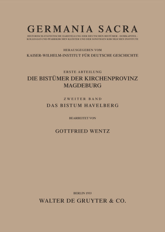 Das Bistum Havelberg
