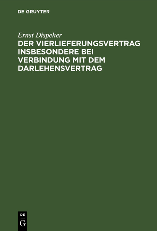 Der Vierlieferungsvertrag insbesondere bei Verbindung mit dem Darlehensvertrag