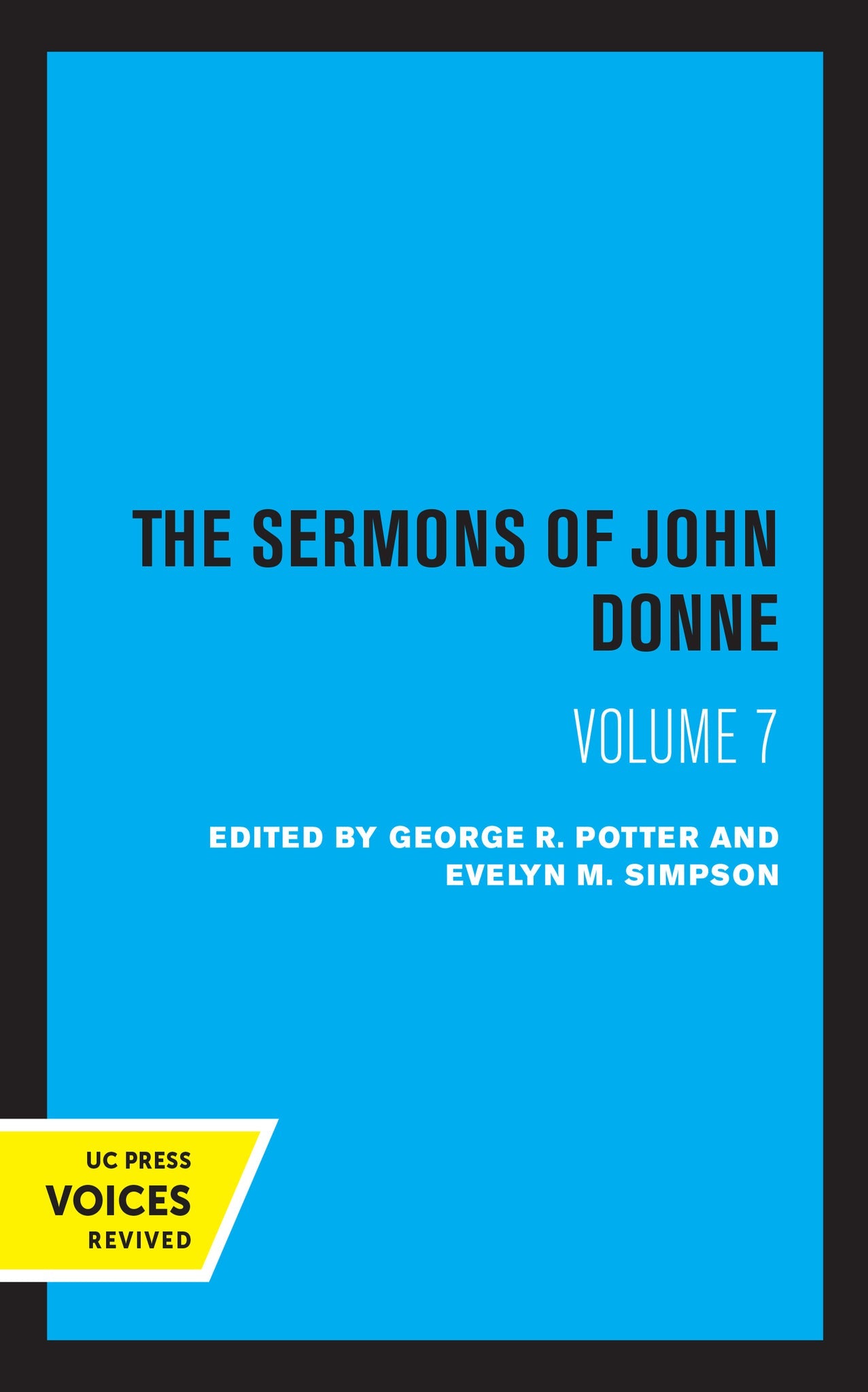 Cover image for The Sermons of John Donne, Volume VII ISBN 9780520366251