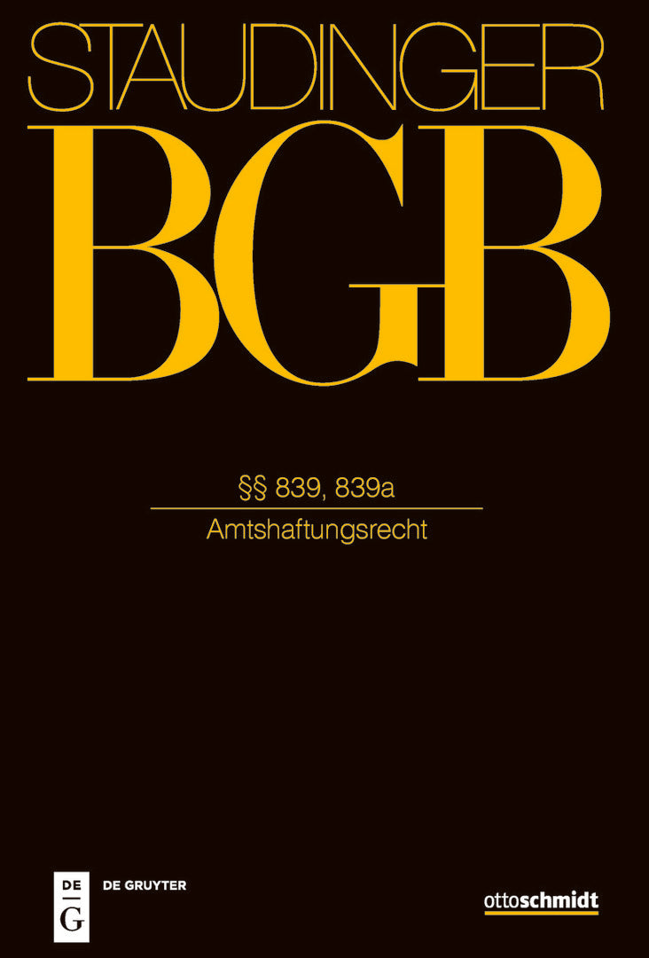 Cover image for §§ 839, 839a ISBN 9783805912594