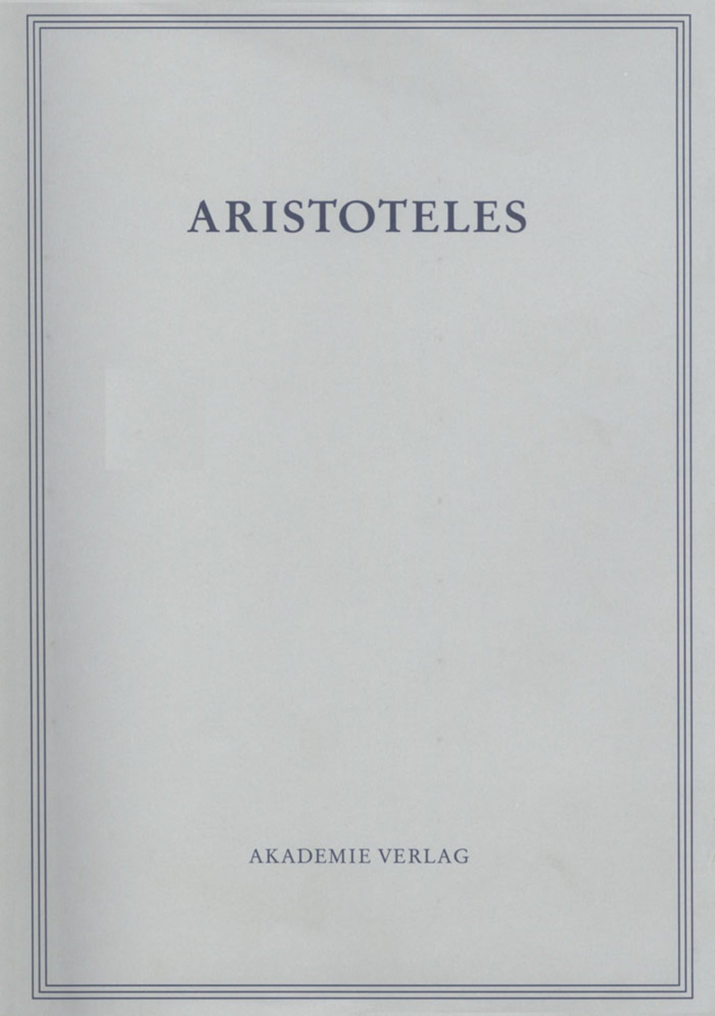 Cover image for Analytica priora. Buch I ISBN 9783050044279