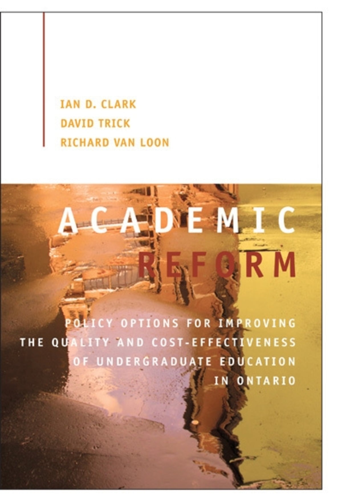Cover image for Academic Reform ISBN 9781553393108