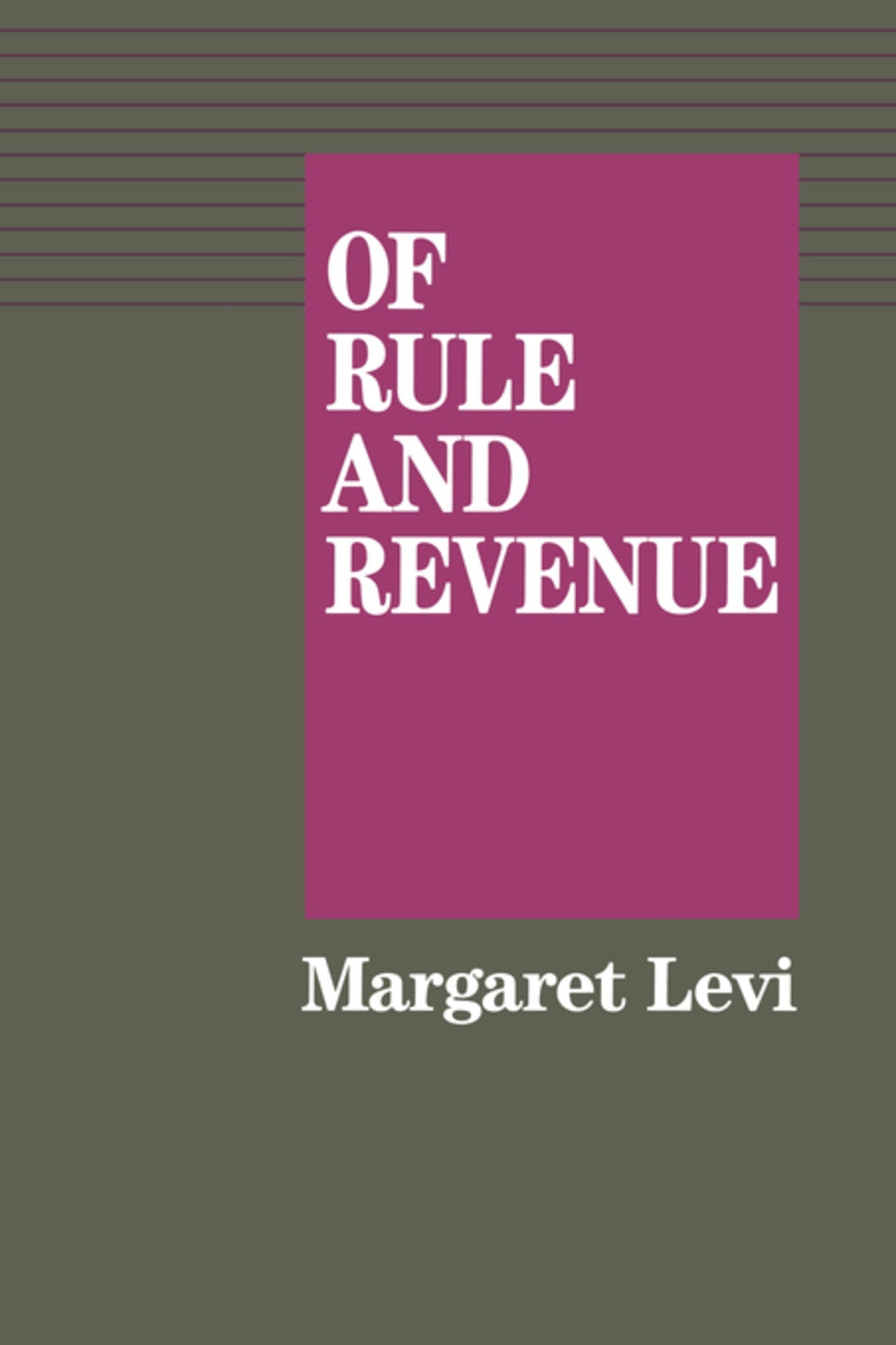 Cover image for Of Rule and Revenue ISBN 9780520909540