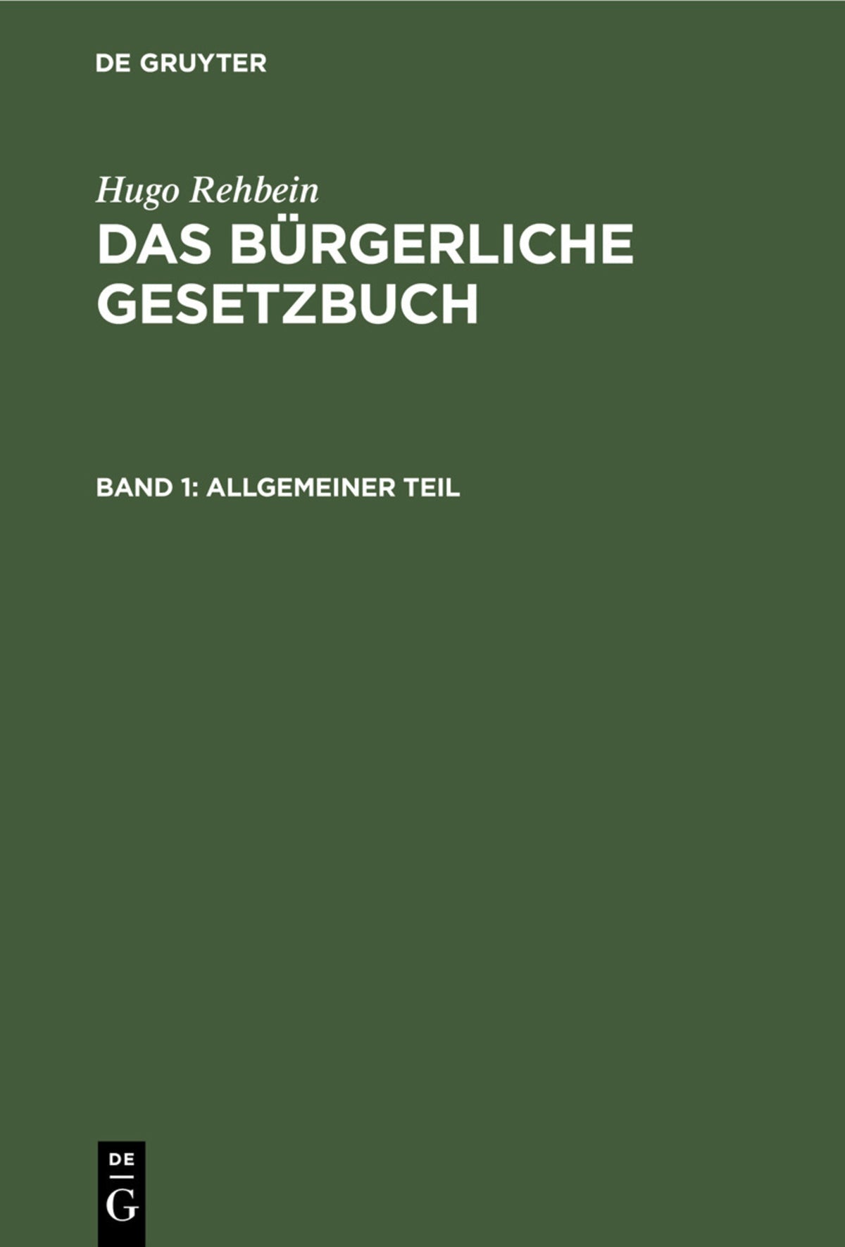 Cover image for Allgemeiner Teil ISBN 9783112351390