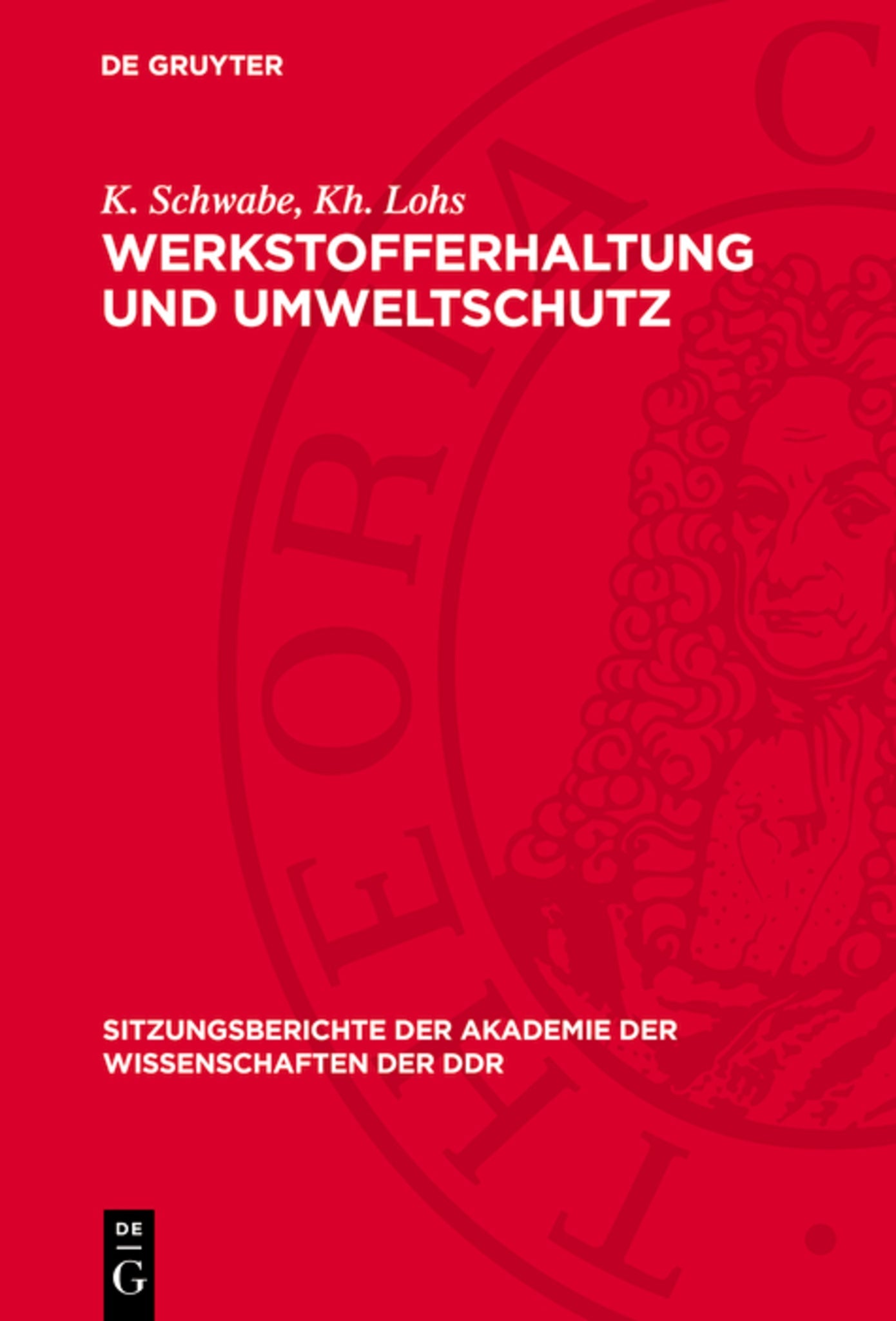 Cover image for Werkstofferhaltung und Umweltschutz ISBN 9783112743621