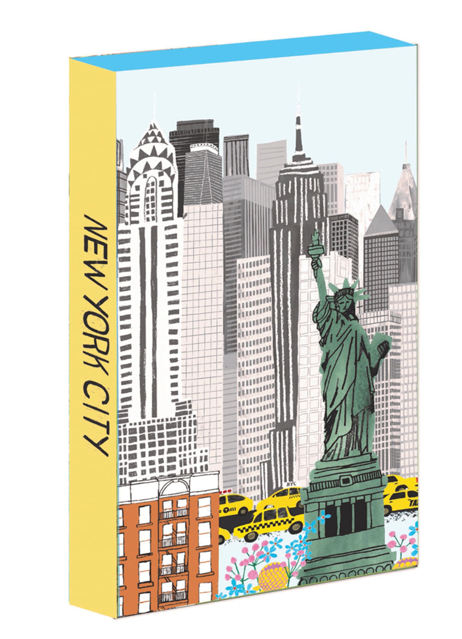 teNeues - 8-Pen Set: New York City, 8 Ballpoint Pens, Unique Paper Wrapped Barrel, Soft Touch, Sleek Case, 8-Pen Set: New York City