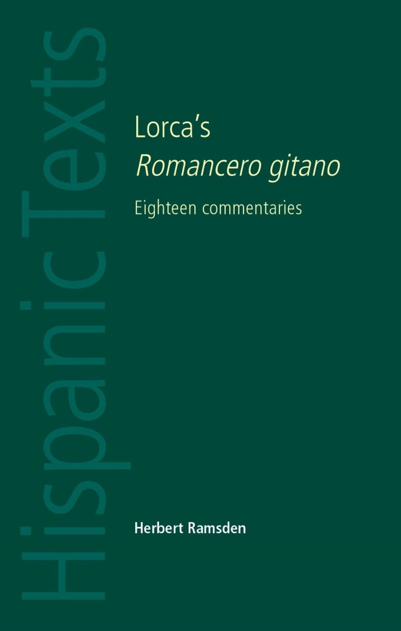 Cover image for Lorca's Romancero gitano ISBN 9780719078248