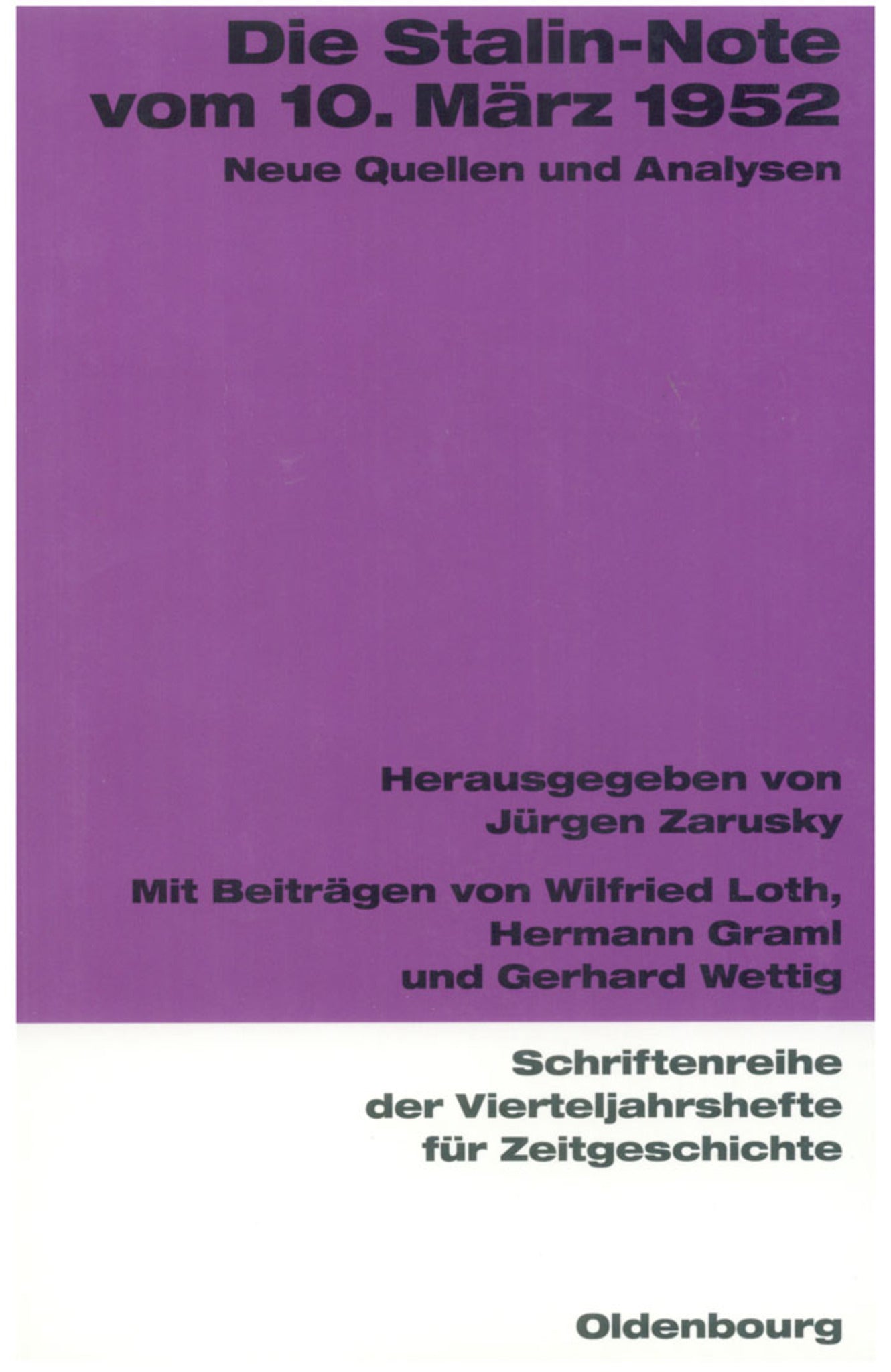 Die Stalin-Note vom 10. März 1952