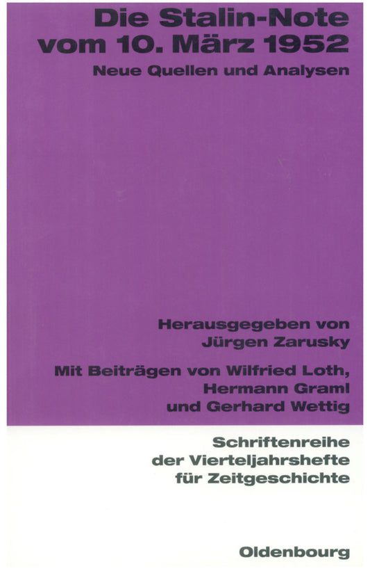 Die Stalin-Note vom 10. März 1952