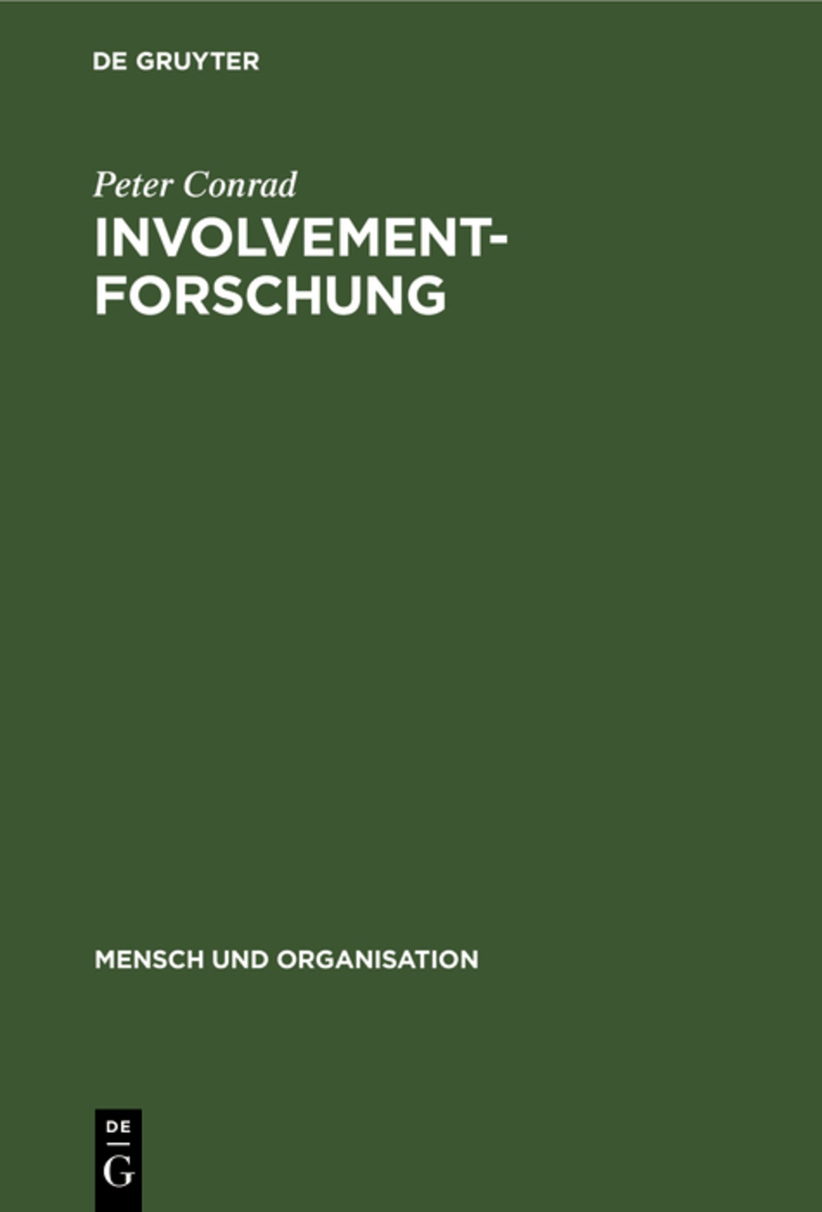 Cover image for Involvement-Forschung ISBN 9783110114973