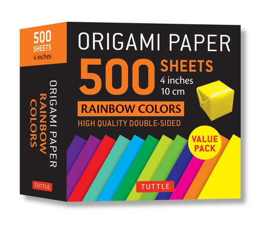 Origami Paper 500 sheets Rainbow Colors 4" (10 cm)