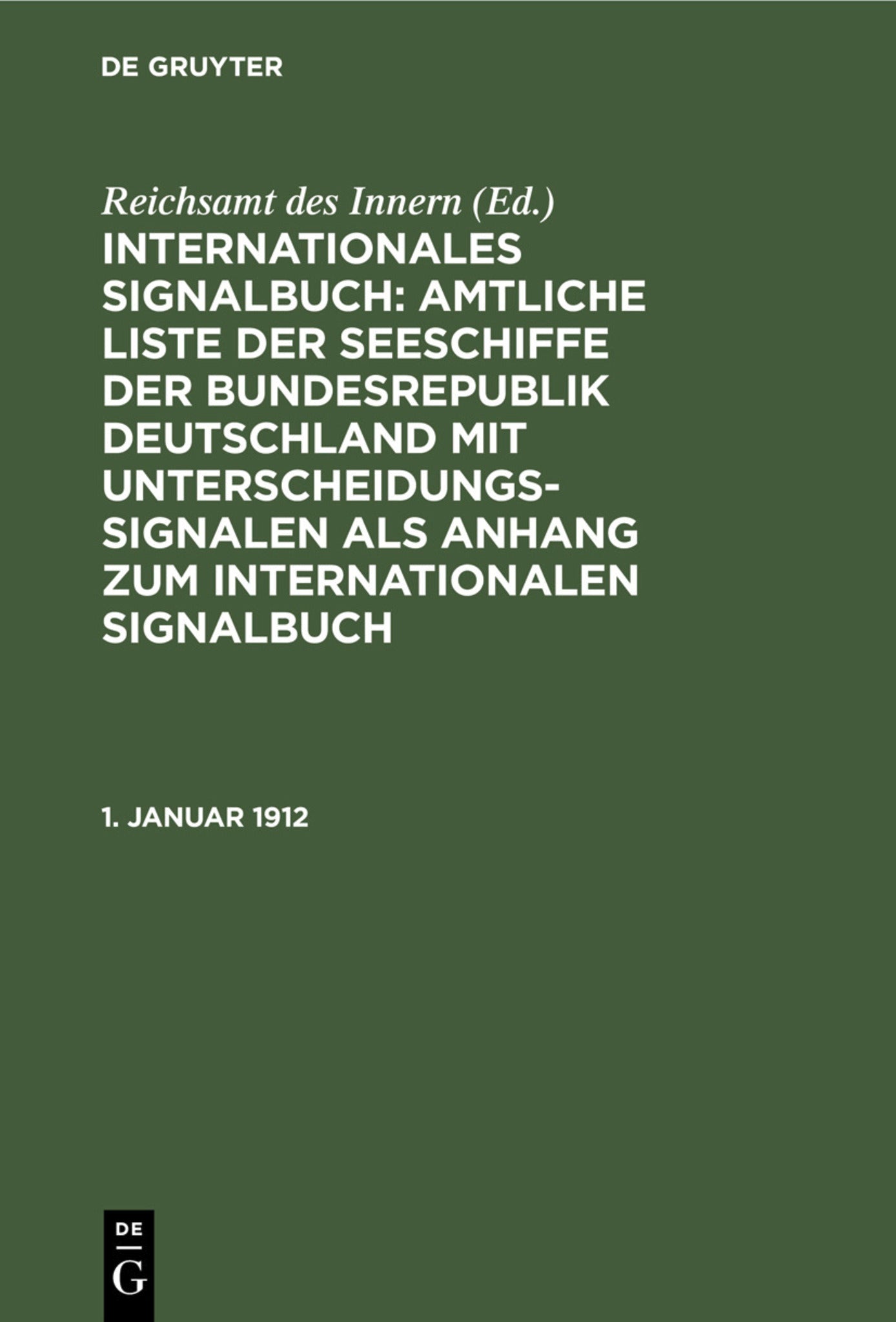 1. Januar 1912