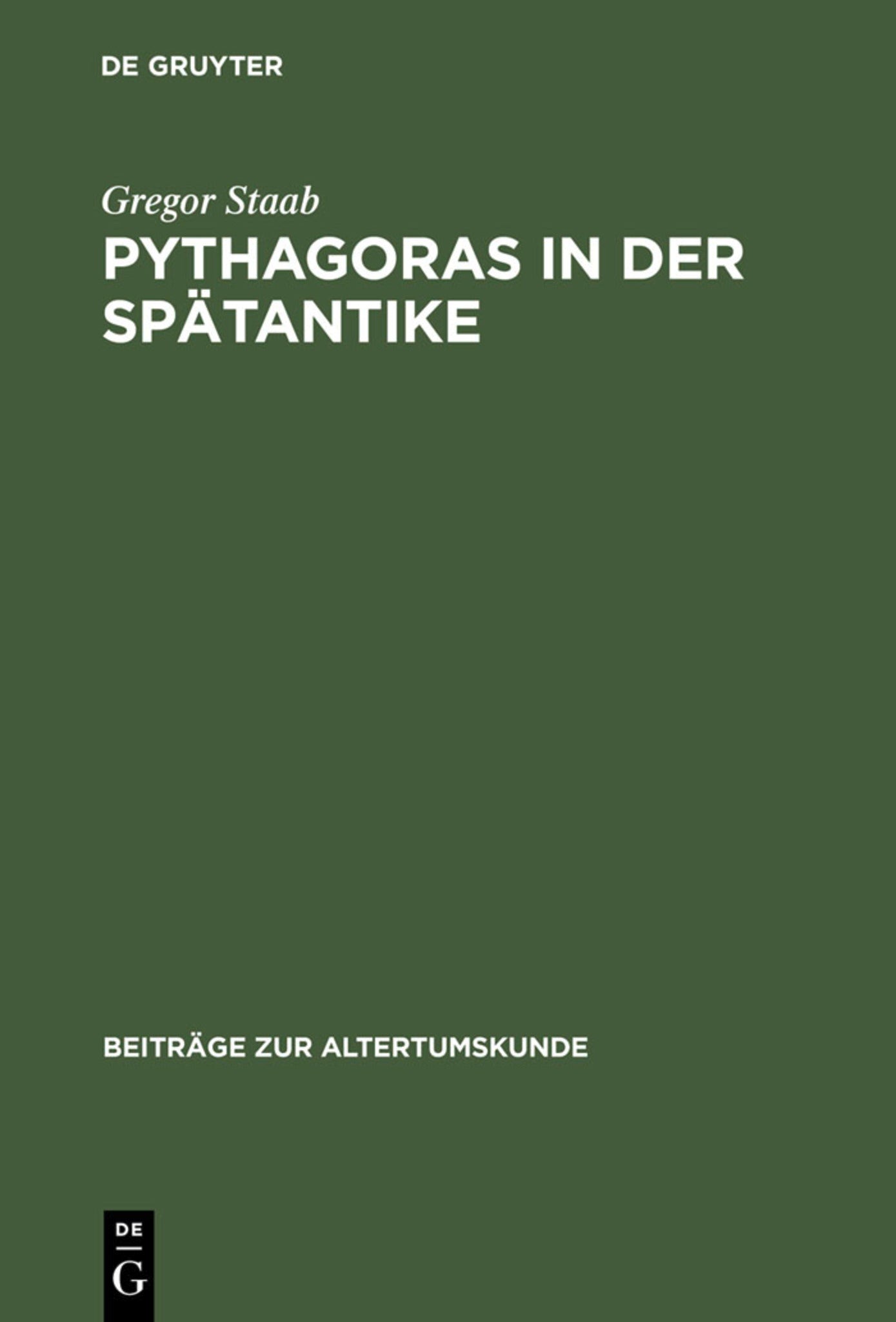 Cover image for Pythagoras in der Spätantike ISBN 9783598777141