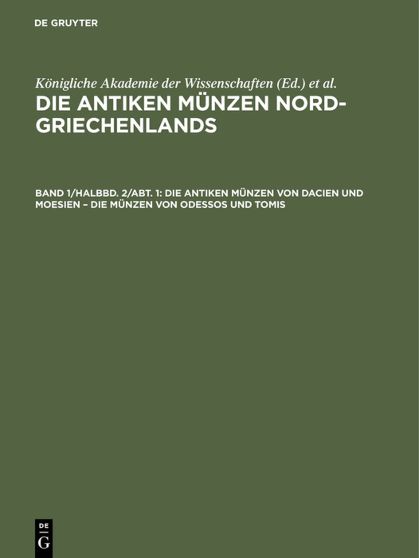 Die antiken Münzen von Dacien und Moesien – Die Münzen von Odessos und Tomis