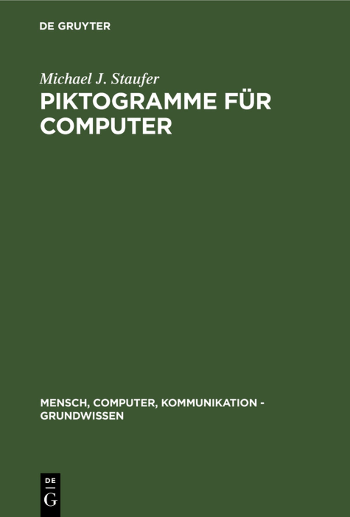 Cover image for Piktogramme für Computer ISBN 9783110109177