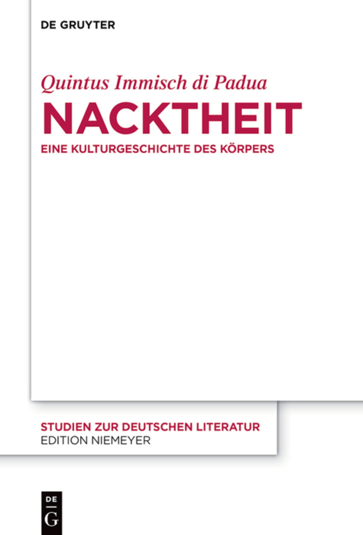 Cover image for Nacktheit ISBN 9783111707235