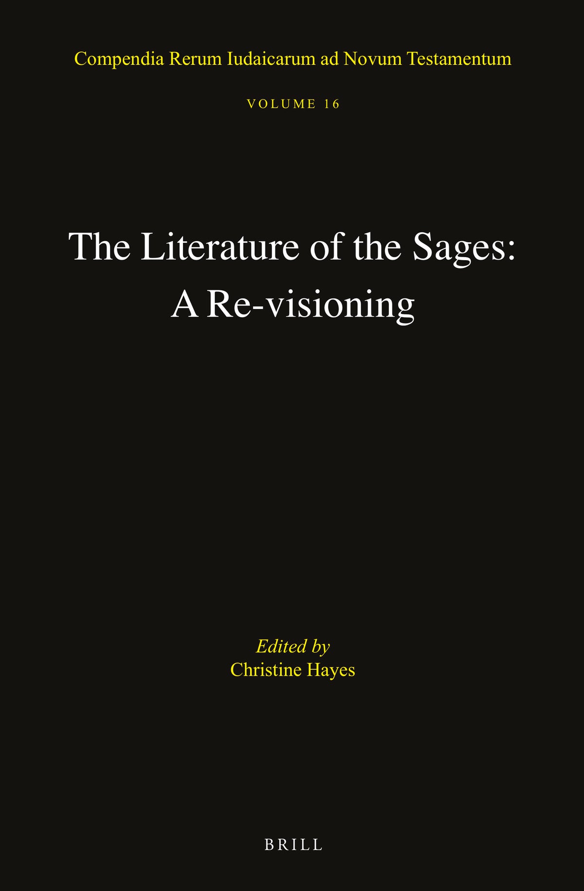 Cover image for The Literature of the Sages ISBN 9789004515420