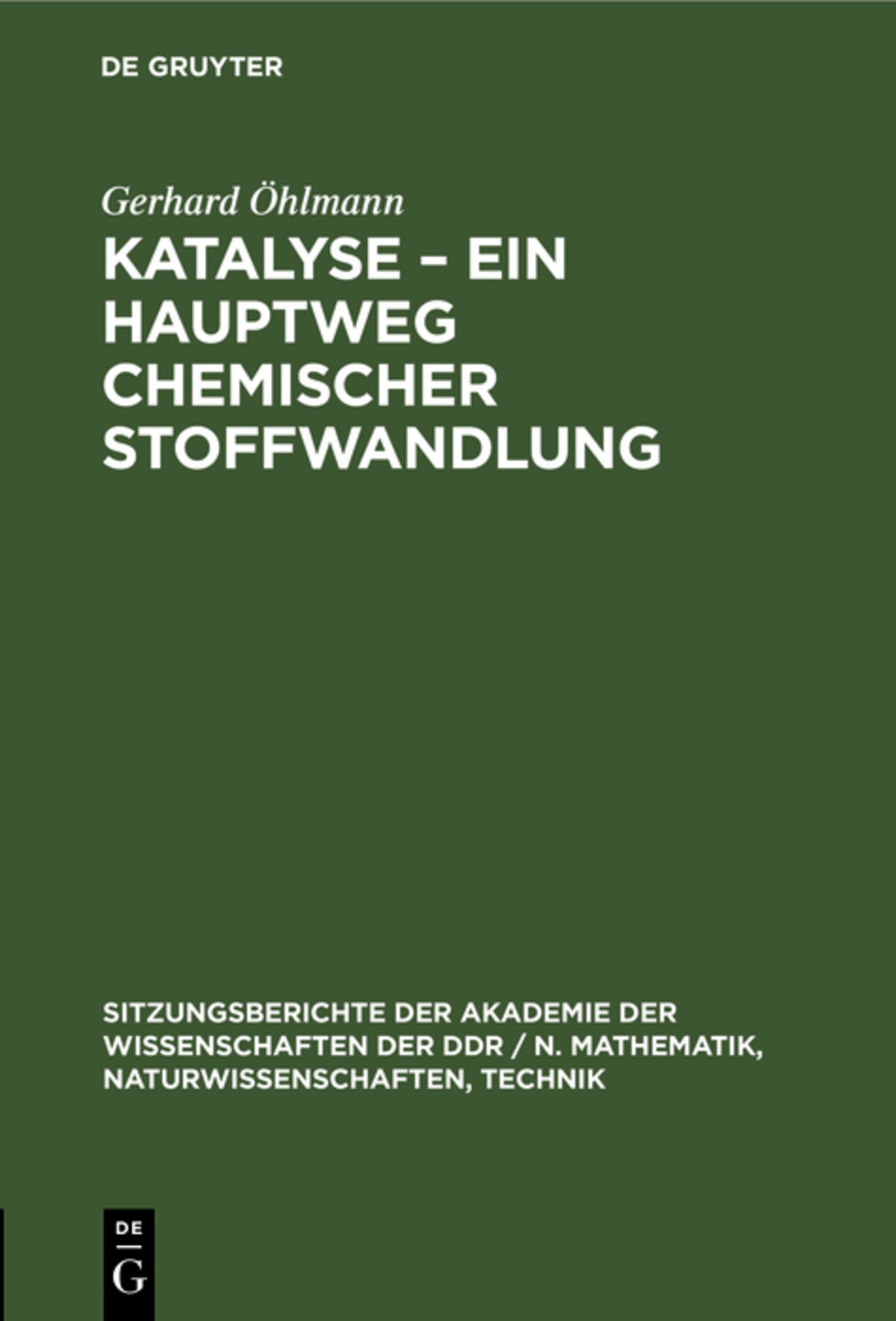Katalyse – Ein Hauptweg chemischer Stoffwandlung